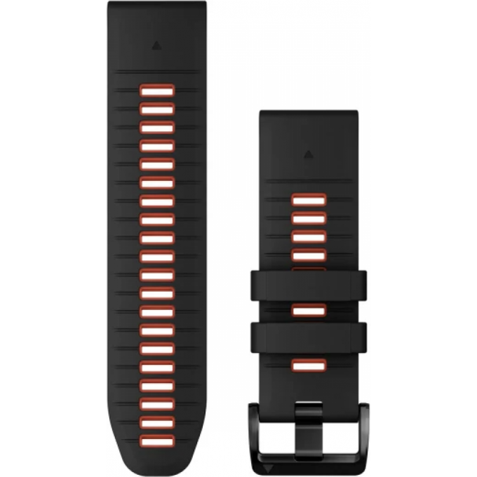 Ремешок для смарт часов GARMIN QUICKFIT 26 WATCH BANDS BLACK/FLAME RED SILICONE 11647 Ремешок для смарт часов GARMIN QUICKFIT 26 WATCH BANDS BLACK/FLAME RED SILICONE 11647