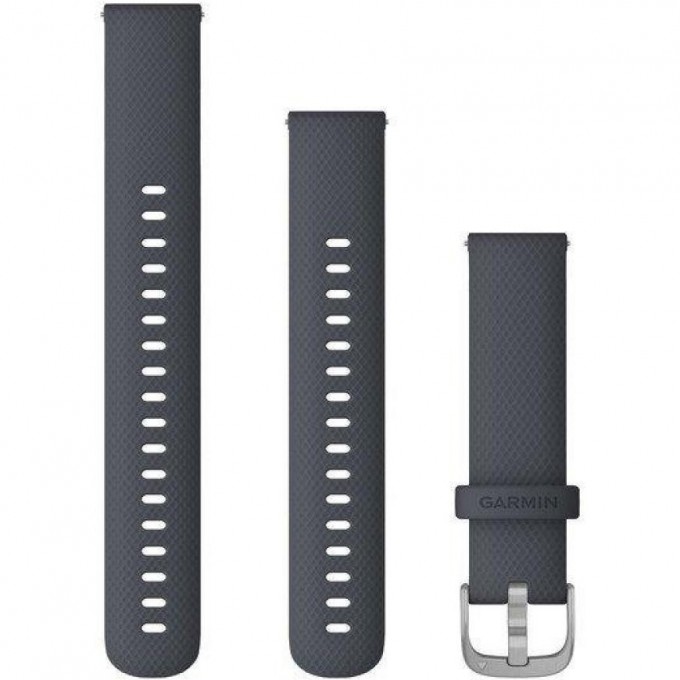 Ремешок сменный для GARMIN VIVOACTIVE 4, 18MM BAND, BLACK/GUNMETAL 010-12932-01 Ремешок сменный для GARMIN VIVOACTIVE 4, 18MM BAND, BLACK/GUNMETAL 010-12932-01