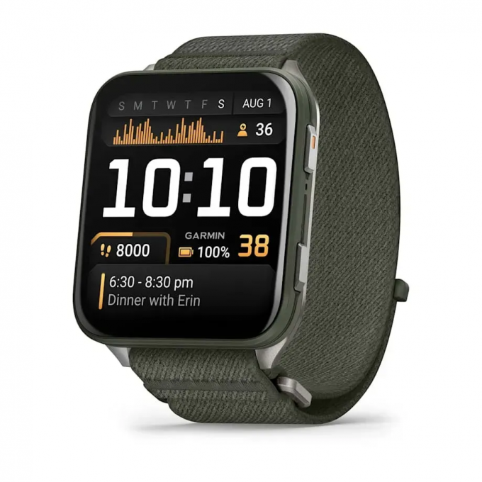 Смарт-часы GARMIN VENU X1 мховый титан с мховым нейлоновым ремешком ComfortFit 010-02980-03 Смарт-часы GARMIN VENU X1 мховый титан с мховым нейлоновым ремешком ComfortFit 010-02980-03