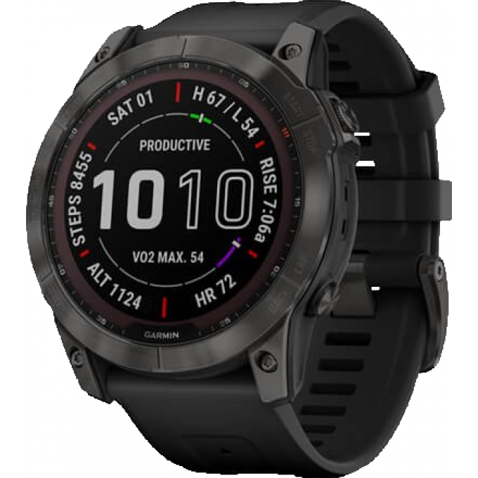 Часы GARMIN FENIX 7 Sapphire карбон серый с силиконовым ремешком 010-02541-11G Часы GARMIN FENIX 7 Sapphire карбон серый с силиконовым ремешком 010-02541-11G